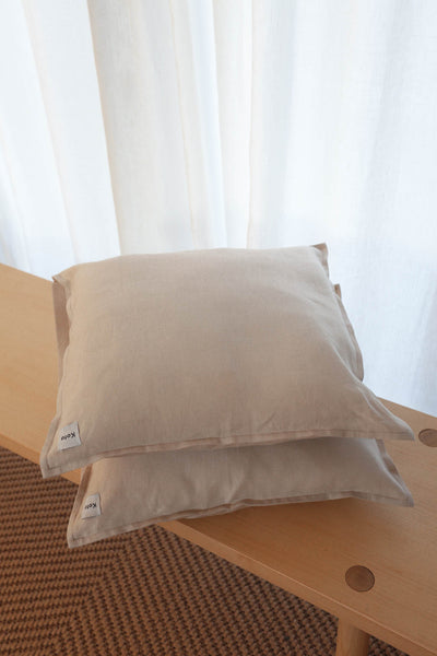 Linen pillowcase sand